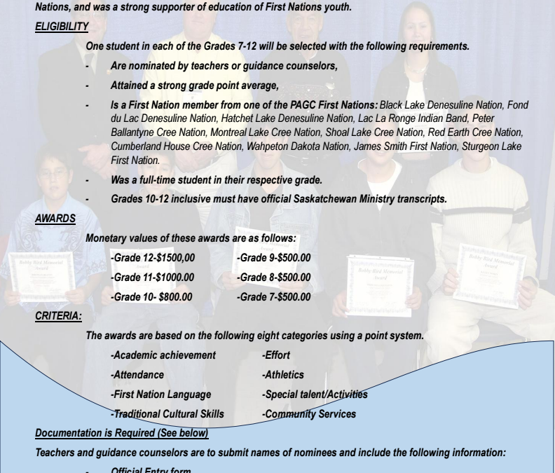 Bobby Bird Memorial Awards 2025/2026