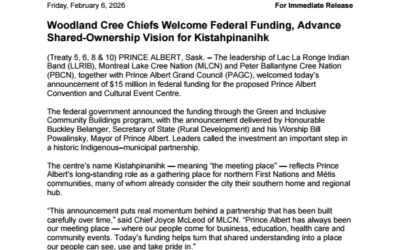 PAGC Joint Media Release – Federal Boost for Kistahpinanihk Project