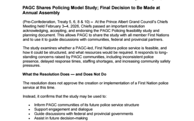 PAGC Community Notice-PAGC Shares Policing Model Study; Final Decision to Be Made at Annual Assembly
