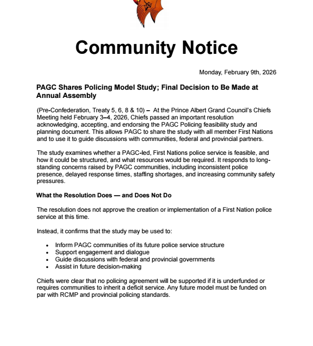 PAGC Community Notice-PAGC Shares Policing Model Study; Final Decision to Be Made at Annual Assembly