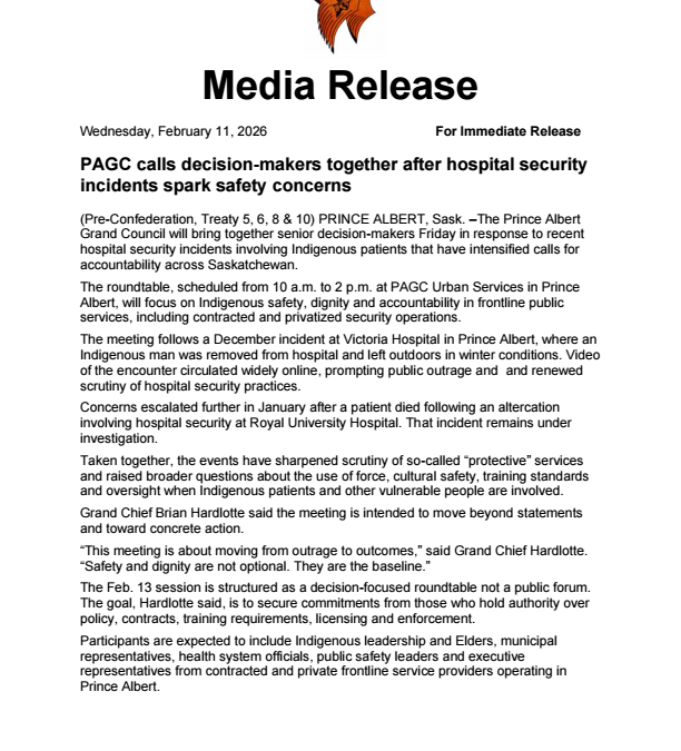 PAGC Media Release-PAGC calls decision-makers together after hospital security incidents raise safety concerns