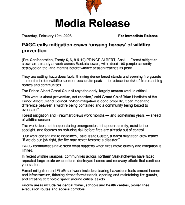 PAGC calls mitigation crews ‘unsung heroes’ of wildfire prevention
